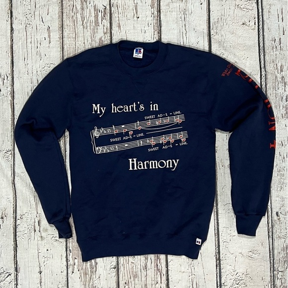 Harmony White River Sound Indianapolis Vintage 1980s Russell Sweatshirt - Picture 1 of 6